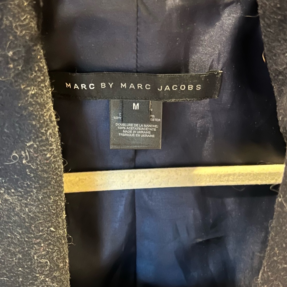 Marc by Marc Jacobs Navy Wool Pea Coat M - Picture 5 of 6